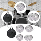 Maxbell 5x Low Volume Cymbals Set Weak Good Sound Quality for Drum Set Quiet Cymbals