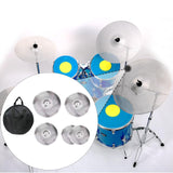 Maxbell 5x Low Volume Cymbals Set Weak Good Sound Quality for Drum Set Quiet Cymbals
