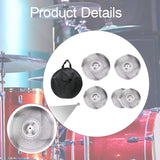 Maxbell 5x Low Volume Cymbals Set Weak Good Sound Quality for Drum Set Quiet Cymbals