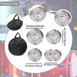 Maxbell 5x Low Volume Cymbals Set Weak Good Sound Quality for Drum Set Quiet Cymbals