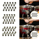 Maxbell 20 Pieces Drum Mounting Screws Nut Easy to Install Study Practical Accessory Hexagonal