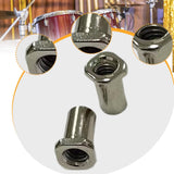 Maxbell 20 Pieces Drum Mounting Screws Nut Easy to Install Study Practical Accessory Square