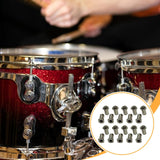 Maxbell 20 Pieces Drum Mounting Screws Nut Easy to Install Study Practical Accessory Square
