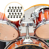 Maxbell 20 Pieces Drum Mounting Screws Nut Easy to Install Study Practical Accessory Square