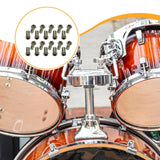 Maxbell 20 Pieces Drum Mounting Screws Nut Easy to Install Study Practical Accessory Textured Square