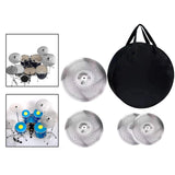 Maxbell 4 Pieces Low Volume Cymbals Pack for Music Room Drummer Practicing Beginners