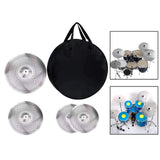 Maxbell 4 Pieces Low Volume Cymbals Pack for Music Room Drummer Practicing Beginners