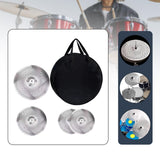 Maxbell 4 Pieces Low Volume Cymbals Pack for Music Room Drummer Practicing Beginners