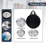 Maxbell 4 Pieces Low Volume Cymbals Pack for Music Room Drummer Practicing Beginners