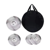 Maxbell 4 Pieces Low Volume Cymbals Pack for Music Room Drummer Practicing Beginners