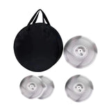Maxbell 4 Pieces Low Volume Cymbals Pack for Music Room Drummer Practicing Beginners