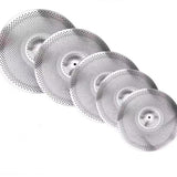 Maxbell 4 Pieces Low Volume Cymbals Pack for Music Room Drummer Practicing Beginners