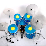 Maxbell 4 Pieces Low Volume Cymbals Pack for Music Room Drummer Practicing Beginners