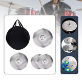 Maxbell 4x Quiet Cymbals Lightweight Replaceable Drummer Practice Set for Music Room