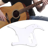 Maxbell Guitar Pickguard Repairing Trendy Portable with Pickup Hole Scratch Plate White