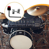 Maxbell Drum Set Mounting Clamp Easily Cymbal Arm for Drummers Artist Orchestra Red