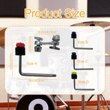 Maxbell Drum Set Mounting Clamp Easily Cymbal Arm for Drummers Artist Orchestra Red