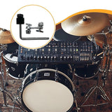 Maxbell Drum Set Mounting Clamp Easily Cymbal Arm for Drummers Artist Orchestra Black
