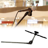 Maxbell Multi Microphone Holder Display Stand Tray for KTV Office Wired and Wireless with Long Clip Rod