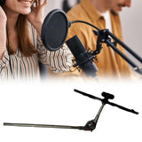Maxbell Multi Microphone Holder Display Stand Tray for KTV Office Wired and Wireless with Long Clip Rod