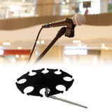 Maxbell Multi Microphone Holder Display Stand Tray for KTV Office Wired and Wireless with Short Clip Rod