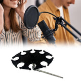 Maxbell Multi Microphone Holder Display Stand Tray for KTV Office Wired and Wireless with Short Clip Rod
