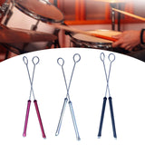 Maxbell 1 Pair Drum Wire Brushes Retractable Long Handle Jazz Drum Brushes Set Gifts Red