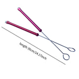 Maxbell 1 Pair Drum Wire Brushes Retractable Long Handle Jazz Drum Brushes Set Gifts Red