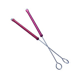 Maxbell 1 Pair Drum Wire Brushes Retractable Long Handle Jazz Drum Brushes Set Gifts Red