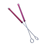 Maxbell 1 Pair Drum Wire Brushes Retractable Long Handle Jazz Drum Brushes Set Gifts Red