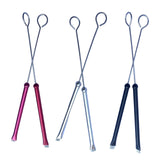 Maxbell 1 Pair Drum Wire Brushes Retractable Long Handle Jazz Drum Brushes Set Gifts Red