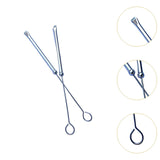Maxbell 1 Pair Drum Wire Brushes Retractable Long Handle Jazz Drum Brushes Set Gifts Silver