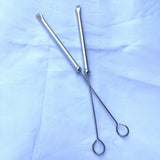Maxbell 1 Pair Drum Wire Brushes Retractable Long Handle Jazz Drum Brushes Set Gifts Silver