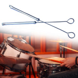 Maxbell 1 Pair Drum Wire Brushes Retractable Long Handle Jazz Drum Brushes Set Gifts Silver