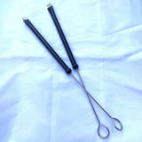 Maxbell 1 Pair Drum Wire Brushes Retractable Long Handle Jazz Drum Brushes Set Gifts Black