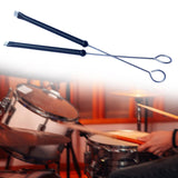 Maxbell 1 Pair Drum Wire Brushes Retractable Long Handle Jazz Drum Brushes Set Gifts Black