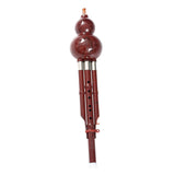 Maxbell Gourd Hlute C Key Wind Instrument Hulusi Flute for Household Practicing Show Red Bronze