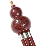 Maxbell Gourd Hlute C Key Wind Instrument Hulusi Flute for Household Practicing Show Red Bronze