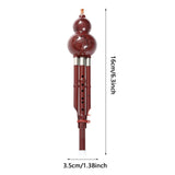 Maxbell Gourd Hlute C Key Wind Instrument Hulusi Flute for Household Practicing Show Red Bronze