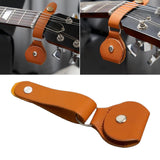 Maxbell Guitar Strap Lock with Guitar Picks Holder for Ukulele Acoustic Guitars Bass Brown