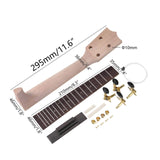 Maxbell DIY Ukulele Kit Creative Unfinished Ukulele Parts for Beginners Friends Kids