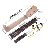 Maxbell DIY Ukulele Kit Creative Unfinished Ukulele Parts for Beginners Friends Kids