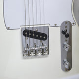 Maxbell Guitar Bridge Pickup Chrome with 4 Screws Hardtail Portable Sturdy 3 Saddles
