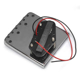 Maxbell Guitar Bridge Pickup Chrome with 4 Screws Hardtail Portable Sturdy 3 Saddles