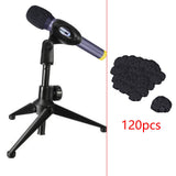 Maxbell 120Pcs Microphone Covers Replacement Universal Microphone Protection Sleeves black