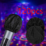 Maxbell 120Pcs Microphone Covers Replacement Universal Microphone Protection Sleeves black