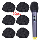 Maxbell 120Pcs Microphone Covers Replacement Universal Microphone Protection Sleeves black