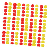 Maxbell 120Pcs Microphone Covers Replacement Universal Microphone Protection Sleeves red yellow