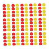 Maxbell 120Pcs Microphone Covers Replacement Universal Microphone Protection Sleeves red yellow