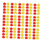 Maxbell 120Pcs Microphone Covers Replacement Universal Microphone Protection Sleeves red yellow